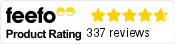 Feefo Product Rating 4.7 out of 5 with 337 reviews
