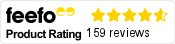 Feefo Product Rating 4.6 out of 5 with 159 reviews