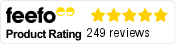 Feefo Product Rating 4.9 out of 5 with 249 reviews