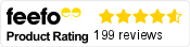 Feefo Product Rating 4.7 out of 5 with 199 reviews
