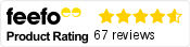 Feefo Product Rating 4.6 out of 5 with 67 reviews