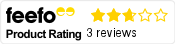 Feefo Product Rating 2.7 out of 5 with 3 reviews