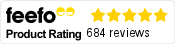 Feefo Product Rating 4.8 out of 5 with 684 reviews